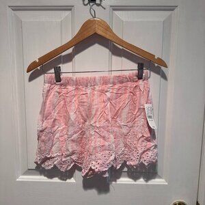 NWT LA Hearts (PacSun) Pink Tie Dye Eyelet Shorts - Size Small